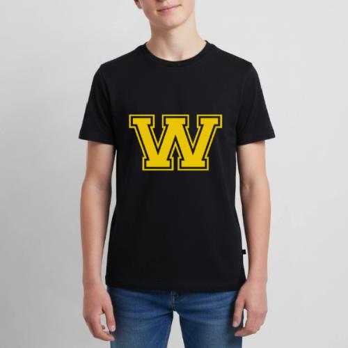 Letter W – Capital Athletic Alphabet Monogram - Kids' Premium T-Shirt