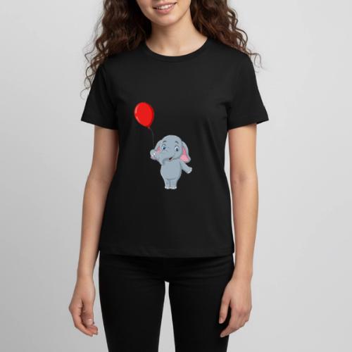 Baby Elephant Holding A Balloon - Kids' Premium T-Shirt