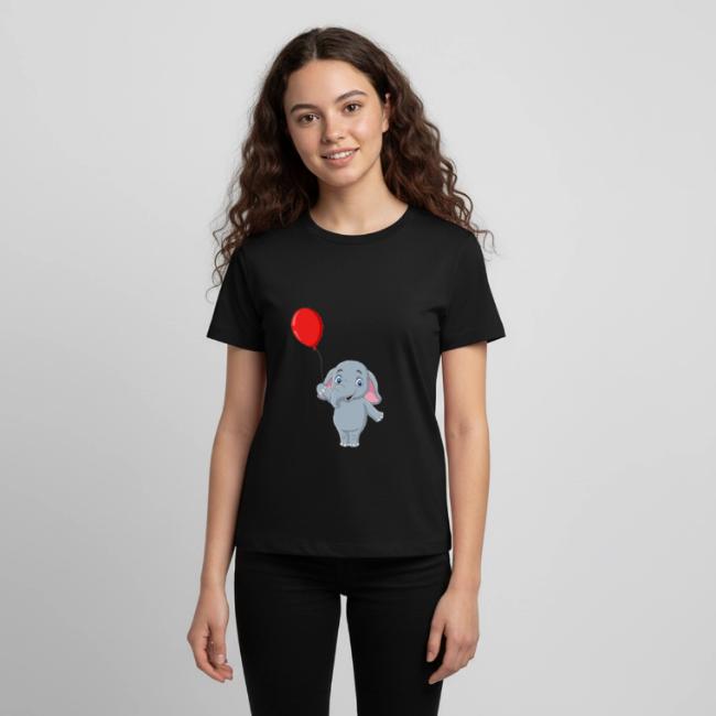 Baby Elephant Holding A Balloon