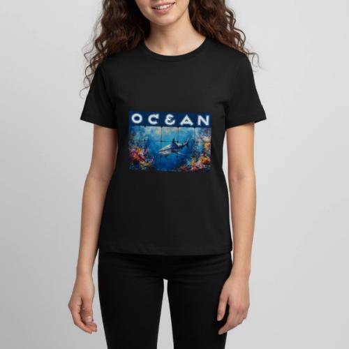 Ocean: Synthwave Shark - Kids' Premium T-Shirt