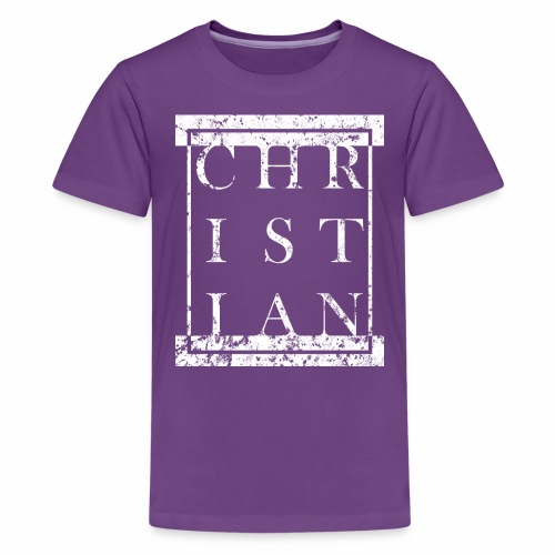 CHRISTIAN Religion - Grunge Block Box Gift Ideas - Kids' Premium T-Shirt