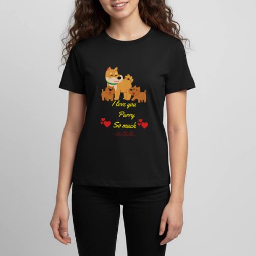 Cute Dog Family Love – “I Love You Purry So much - Kids' Premium T-Shirt