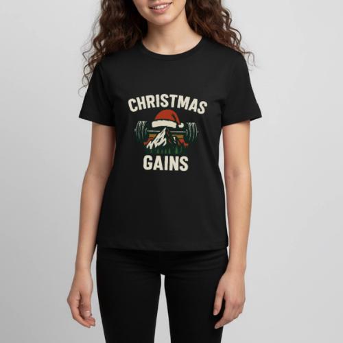 Christmas Gains – Santa Barbell Power - Kids' Premium T-Shirt