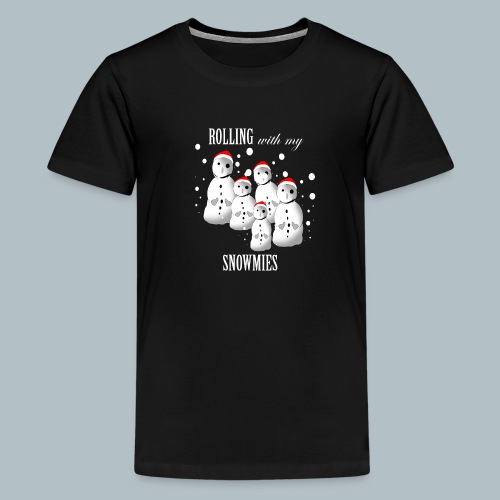 Funny Gangsta Snowmen Ugly Christmas Sweater-Funny - Kids' Premium T-Shirt