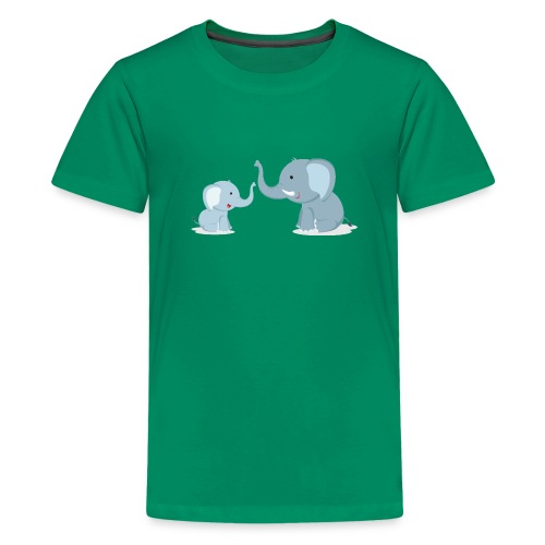 Father and Baby Son Elephant - Kids' Premium T-Shirt