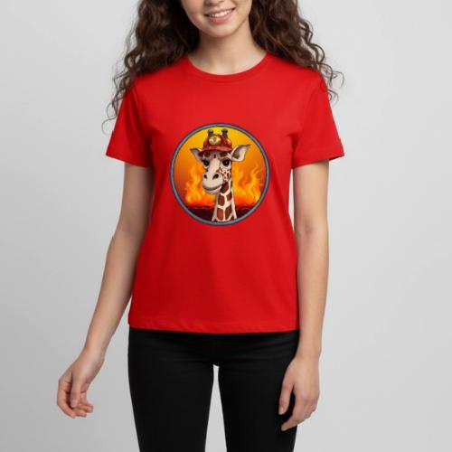 Giraffe Firefighter - Kids' Premium T-Shirt