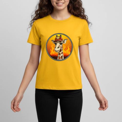 Giraffe Firefighter - Kids' Premium T-Shirt