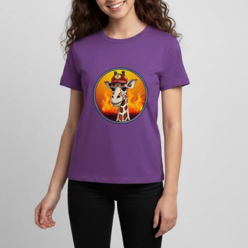 Giraffe Firefighter - Kids' Premium T-Shirt