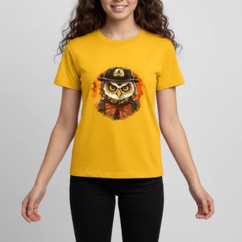 Owl Firefighter - Kids' Premium T-Shirt