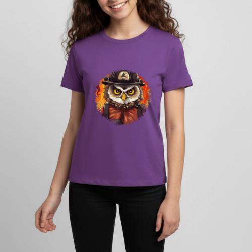 Owl Firefighter - Kids' Premium T-Shirt