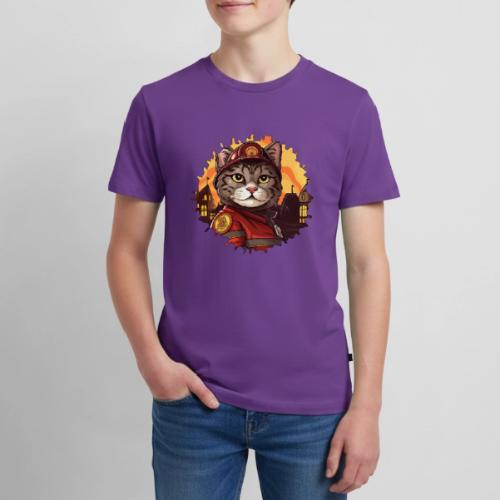 Firefighter cat - Kids' Premium T-Shirt