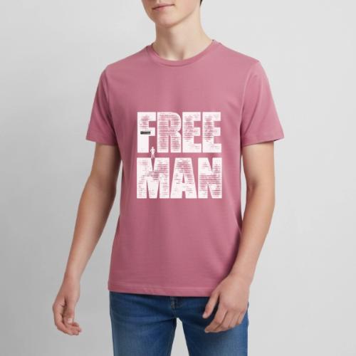 FREE MAN - White Graphic - Kids' Premium T-Shirt