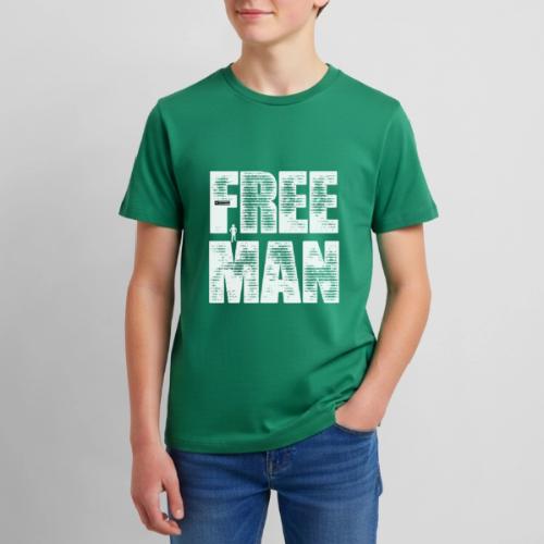 FREE MAN - White Graphic - Kids' Premium T-Shirt