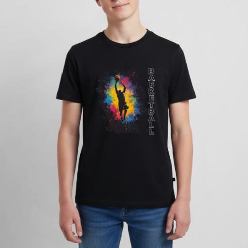 High Energy Basketball Paint Splatter Art - Kids' Premium T-Shirt