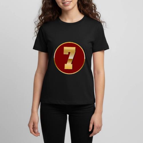 Number 7 in Gold Varsity Font - Kids' Premium T-Shirt