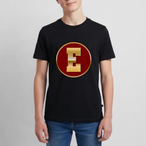 Letter E – Capital Varsity Alphabet Monogram - Kids' Premium T-Shirt