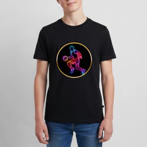 Basketball: Neon Dribble Pulse - Kids' Premium T-Shirt