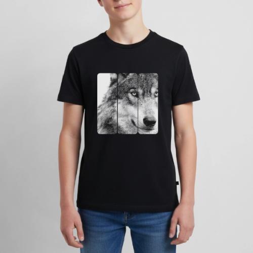 Wolf Face Triptych: Silent Alpha - Kids' Premium T-Shirt