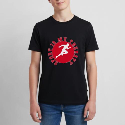 Sport Is My Therapy – Running Motivation Badge - Kids' Premium T-Shirt