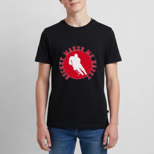 Hockey Makes Me Happy – Ice Hockey Fan Emblem - Kids' Premium T-Shirt