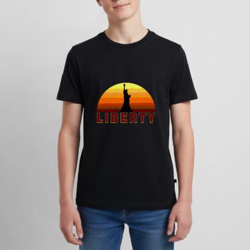 USA: Sunset Liberty Bold - Kids' Premium T-Shirt