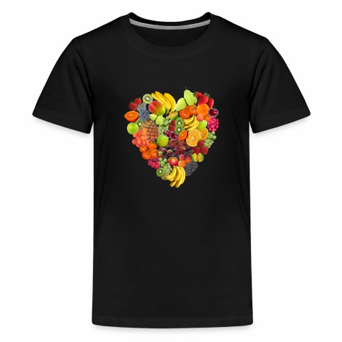 Fruit Heart - Be Healthy - World Vegetarian Day - Kids' Premium T-Shirt