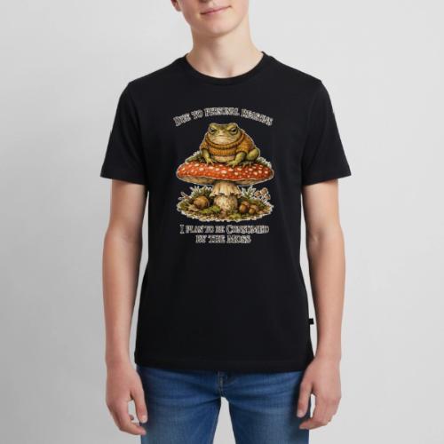 Frog Consumed by Moss Cottagecore Aesthetic - Kids' Premium T-Shirt