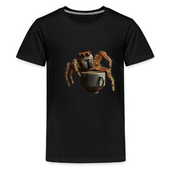 Spider - Kids' Premium T-Shirt - black - Front - AI Model Teenager Male light (155cm)
