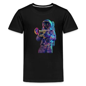 Trumpet - Kids' Premium T-Shirt - black - Front - AI Model Teenager Male light (155cm)