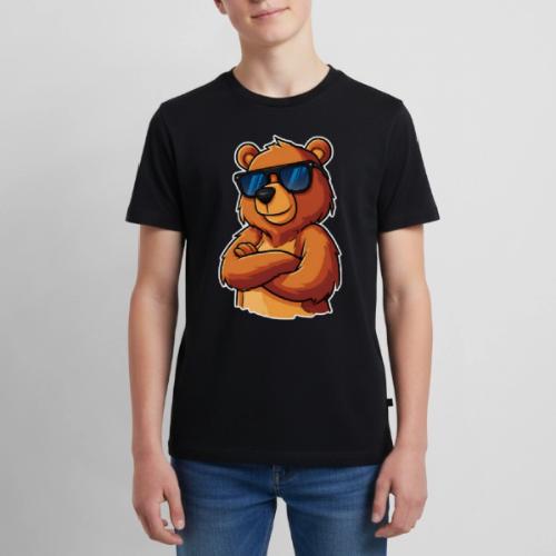 Cool Bear Sunglasses Cartoon Design - Kids' Premium T-Shirt