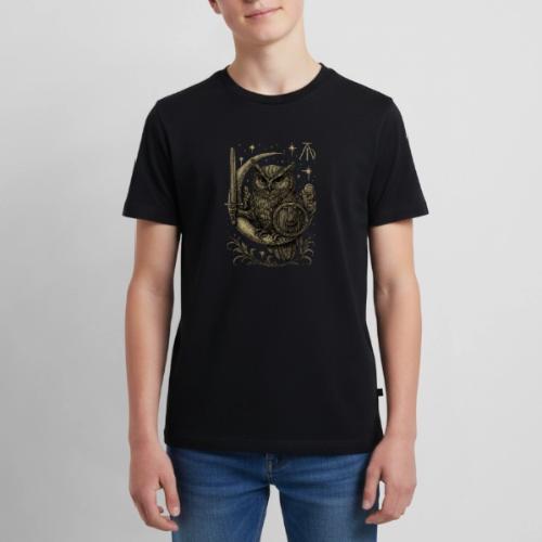 Moon Warrior Owl – Celestial Strength Tee - Kids' Premium T-Shirt