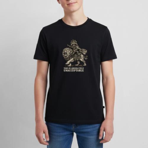 Funny Raccoon King Riding Lion Vintage Meme Art - Kids' Premium T-Shirt