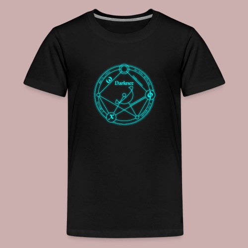 darknet logo cyan - Kids' Premium T-Shirt