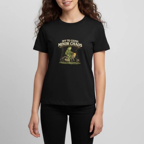 Minor Chaos Vintage Frog and Cat on Bicycle - Kids' Premium T-Shirt