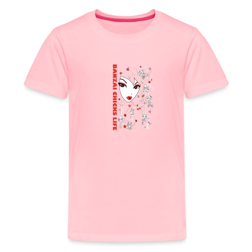 Banzai Chicks Super Cute Big Face and Chibi Tee - Kids' Premium T-Shirt