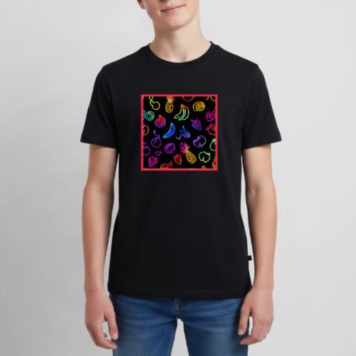 Luminous Fruit Neon Pattern - Kids' Premium T-Shirt