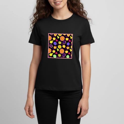 Vibrant Neon Fruits Artistry - Kids' Premium T-Shirt