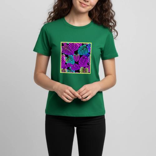 NeonLeaf Harmony Vibrant Pattern - Kids' Premium T-Shirt