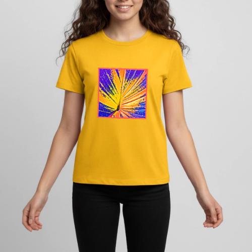 Vibrant Neon Leaf Pattern - Kids' Premium T-Shirt