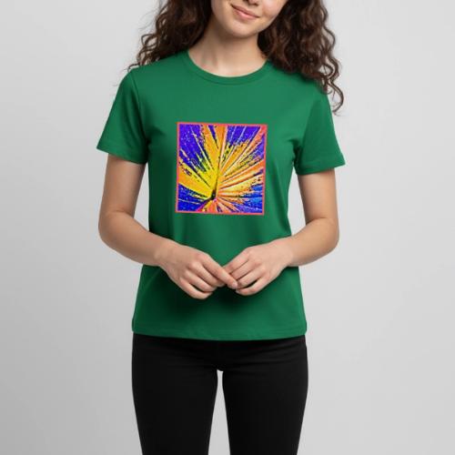 Vibrant Neon Leaf Pattern - Kids' Premium T-Shirt