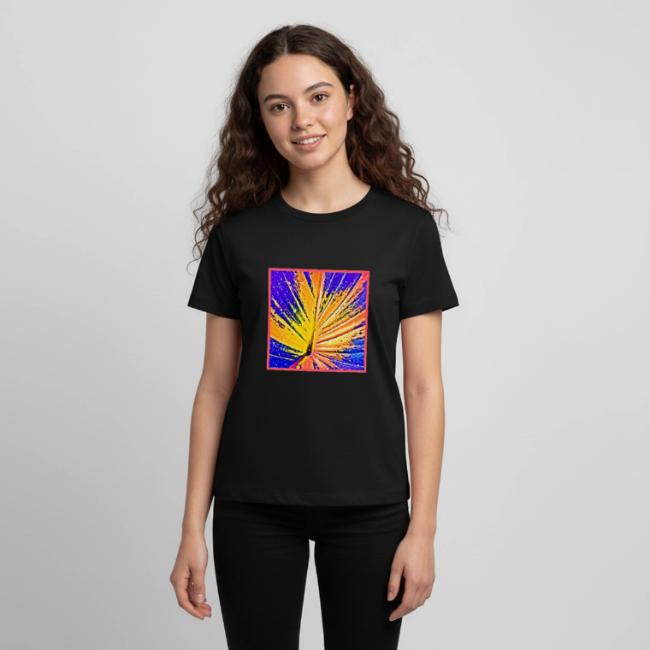 Vibrant Neon Leaf Pattern