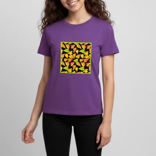 Neon Leaf Art Elegance - Kids' Premium T-Shirt