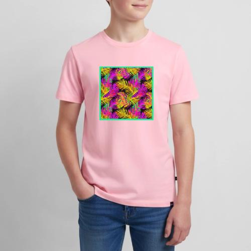 Chic Neon Leaf Lively Design - Kids' Premium T-Shirt