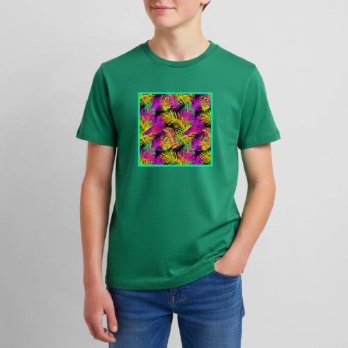 Chic Neon Leaf Lively Design - Kids' Premium T-Shirt