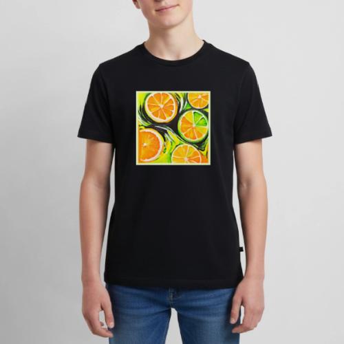 Vibrant Citrus Painting - Kids' Premium T-Shirt