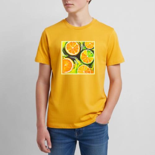 Vibrant Citrus Painting - Kids' Premium T-Shirt