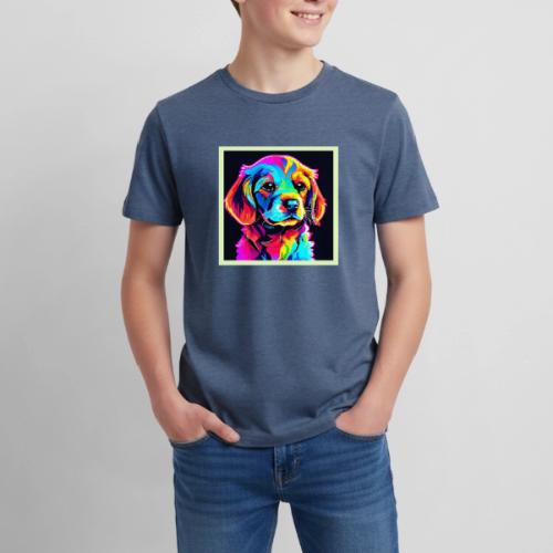 Rainbow Dog Portrait Art - Kids' Premium T-Shirt