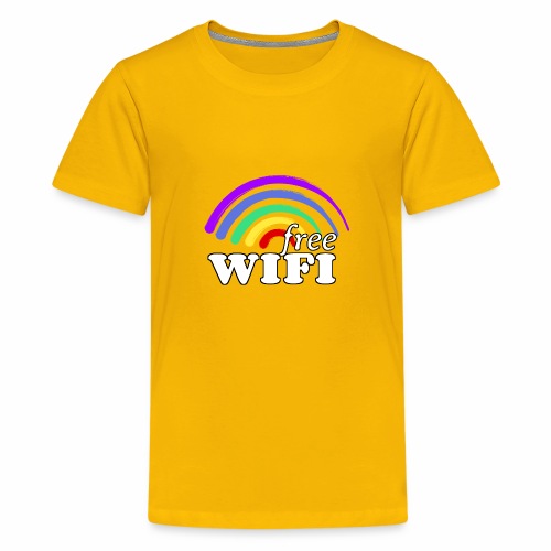 Funny Free Gay Pride Rainbow WiFi - Send Love - Kids' Premium T-Shirt