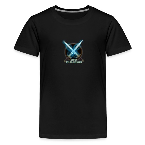 WoW Challenges Blue Fire Swords Logo - Kids' Premium T-Shirt