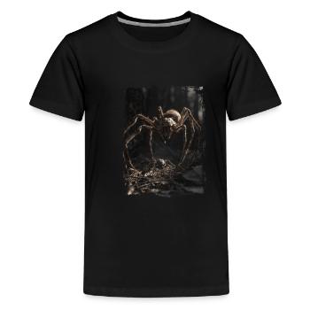 Spider - Kids' Premium T-Shirt - black - Front - AI Model Teenager Male light (155cm)
